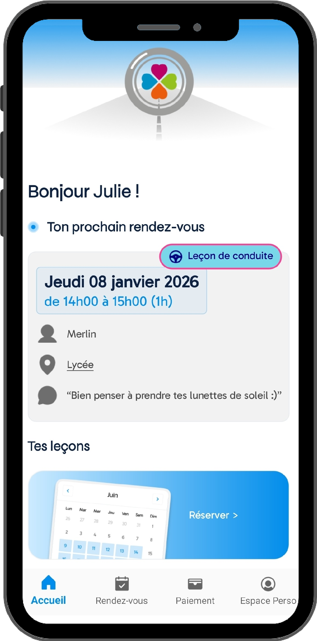 Application Sarool pour les élèves